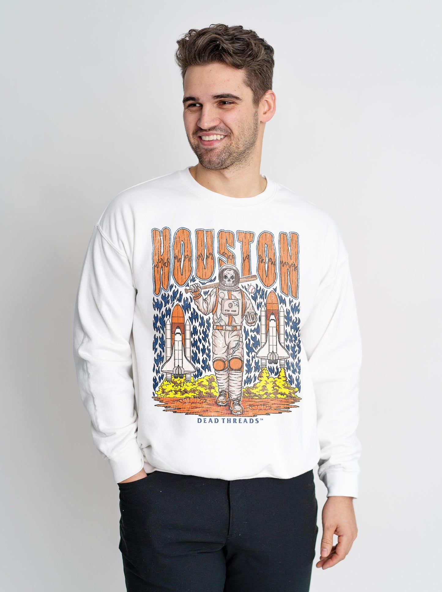 HOUSTON BASEBALL CREWNECK SWEATSHIRT