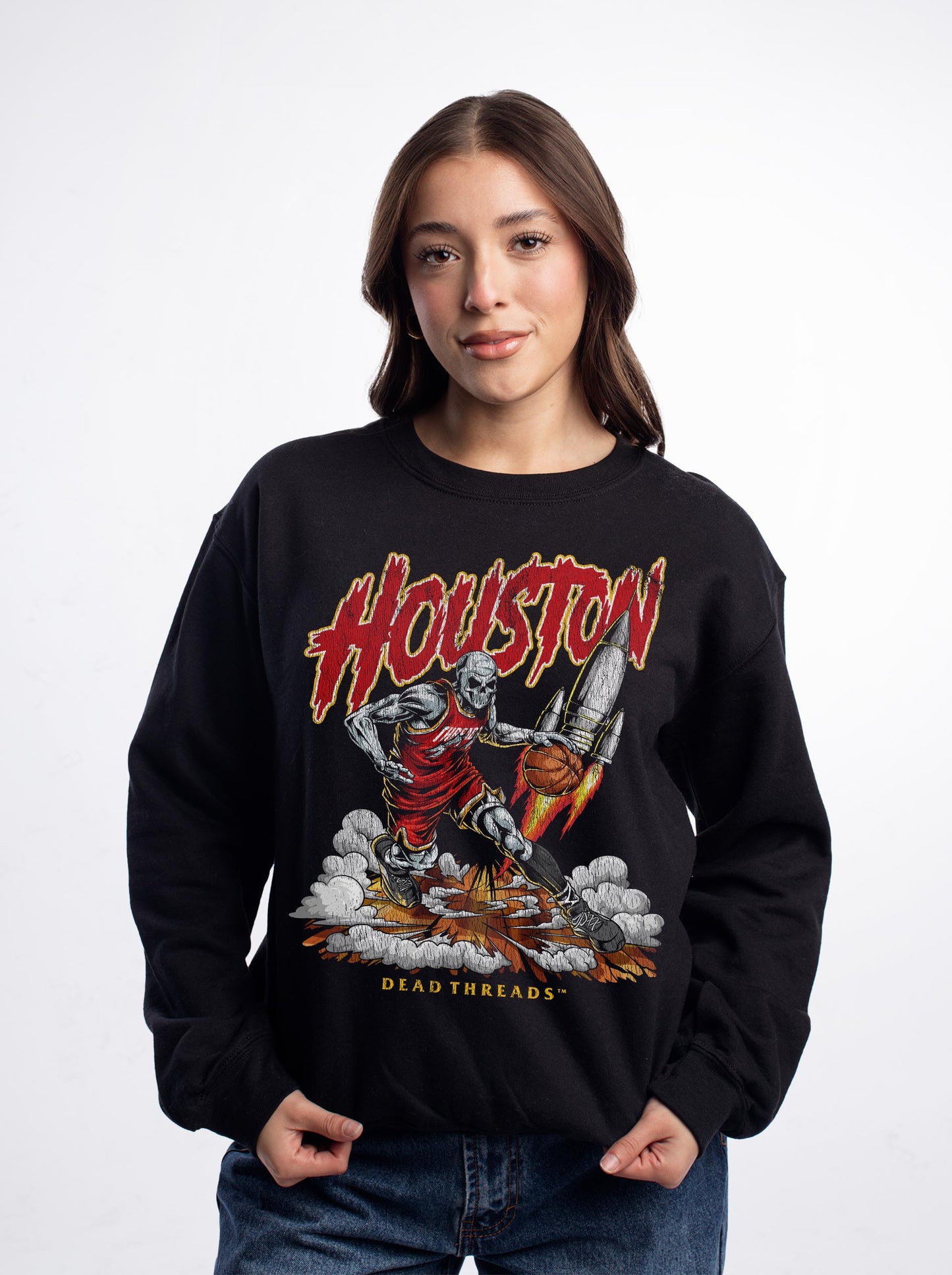 HOUSTON BASKETBALL CREWNECK SWEATSHIRT