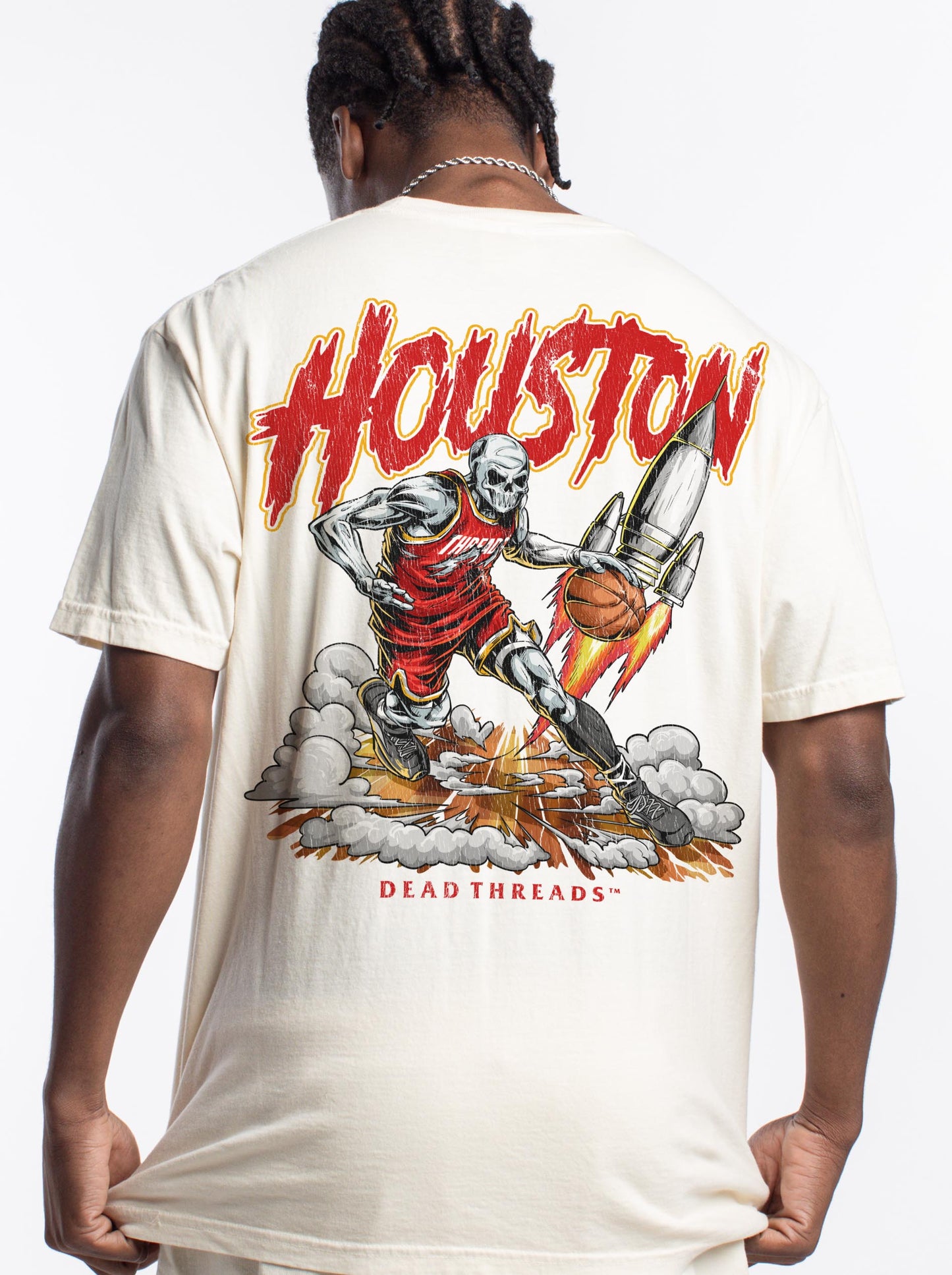HOUSTON BASKETBALL - “3 SKULL” PREMIUM T-SHIRT