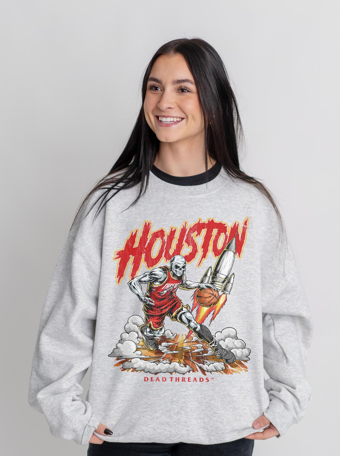 HOUSTON BASKETBALL CREWNECK SWEATSHIRT