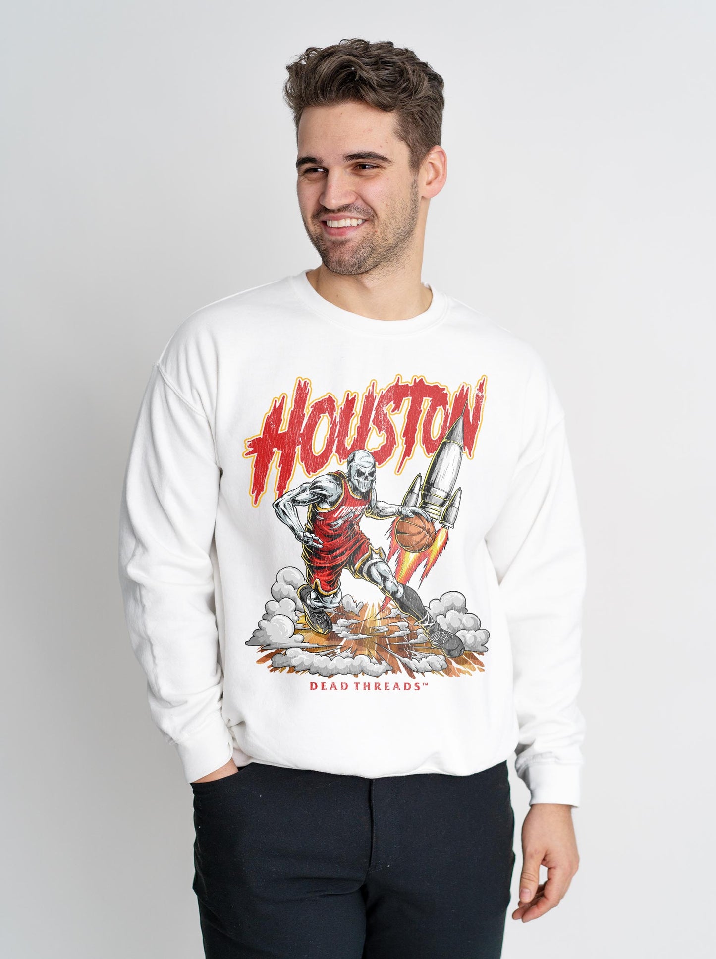 HOUSTON BASKETBALL CREWNECK SWEATSHIRT