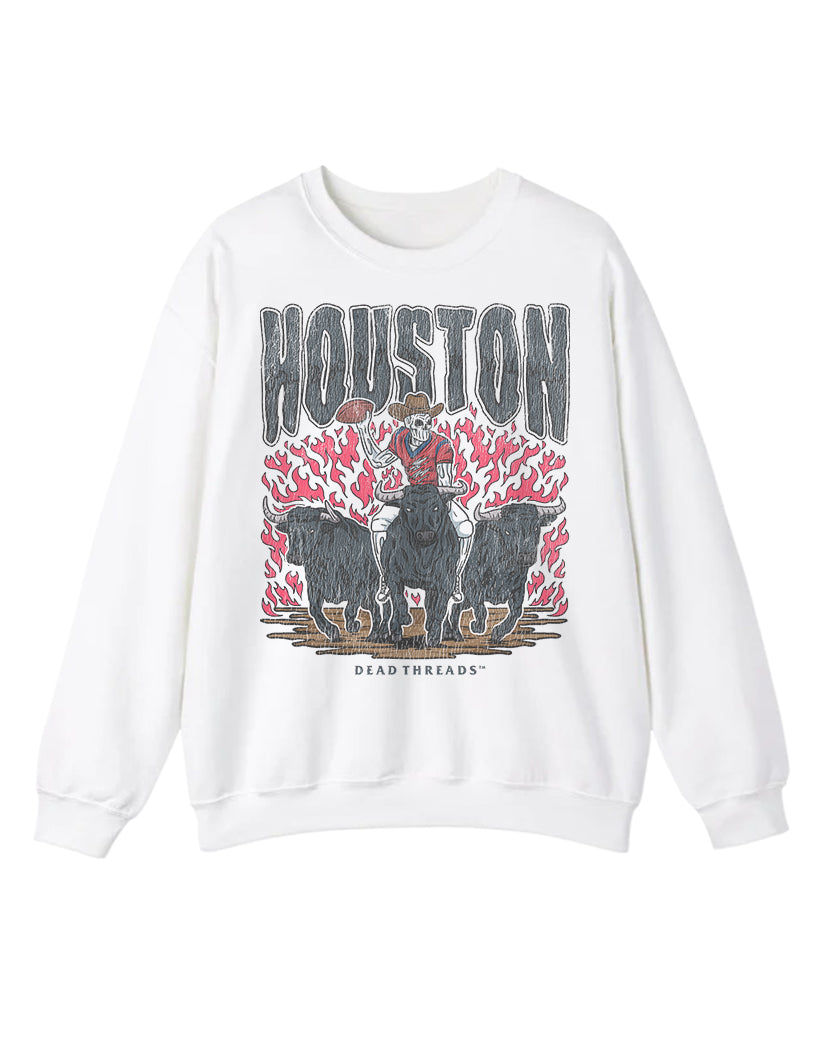 HOUSTON FOOTBALL CREWNECK SWEATSHIRT