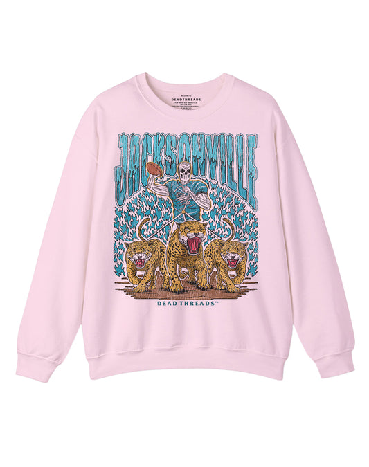 JACKSONVILLE FOOTBALL v1 CREWNECK SWEATSHIRT - PINK