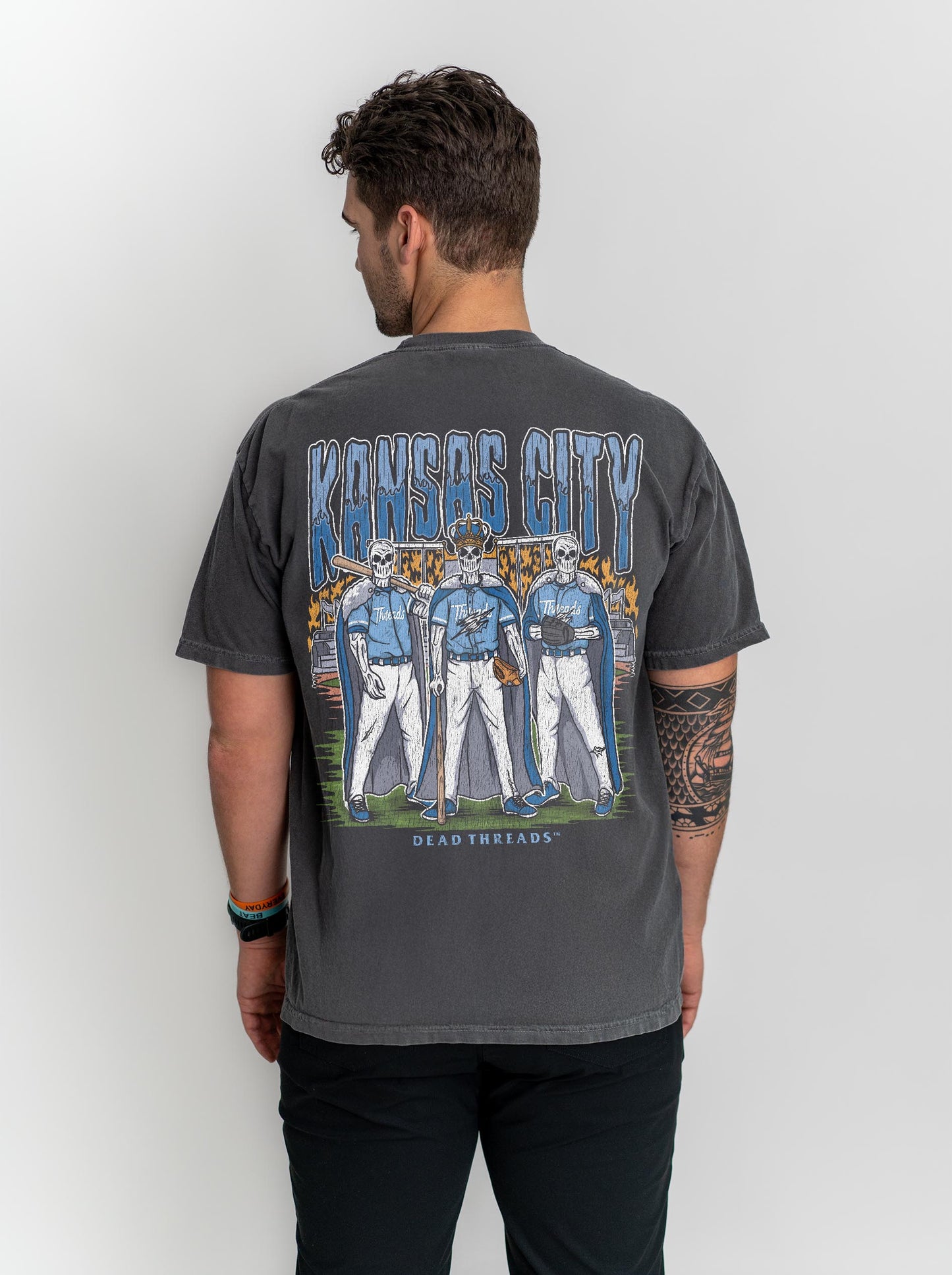 KANSAS CITY BASEBALL - "3 SKULL" PREMIUM SHIRT