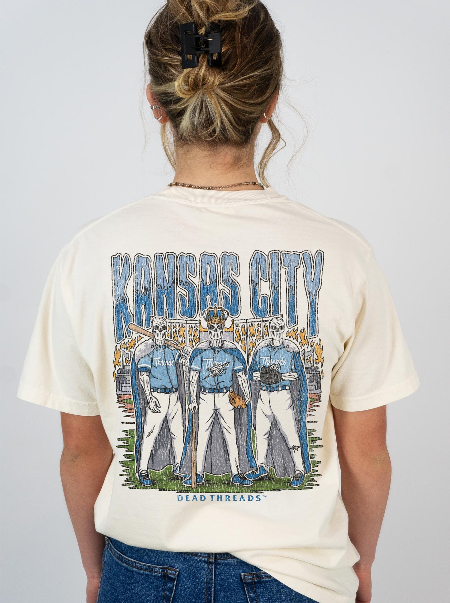 KANSAS CITY BASEBALL - "3 SKULL" PREMIUM SHIRT