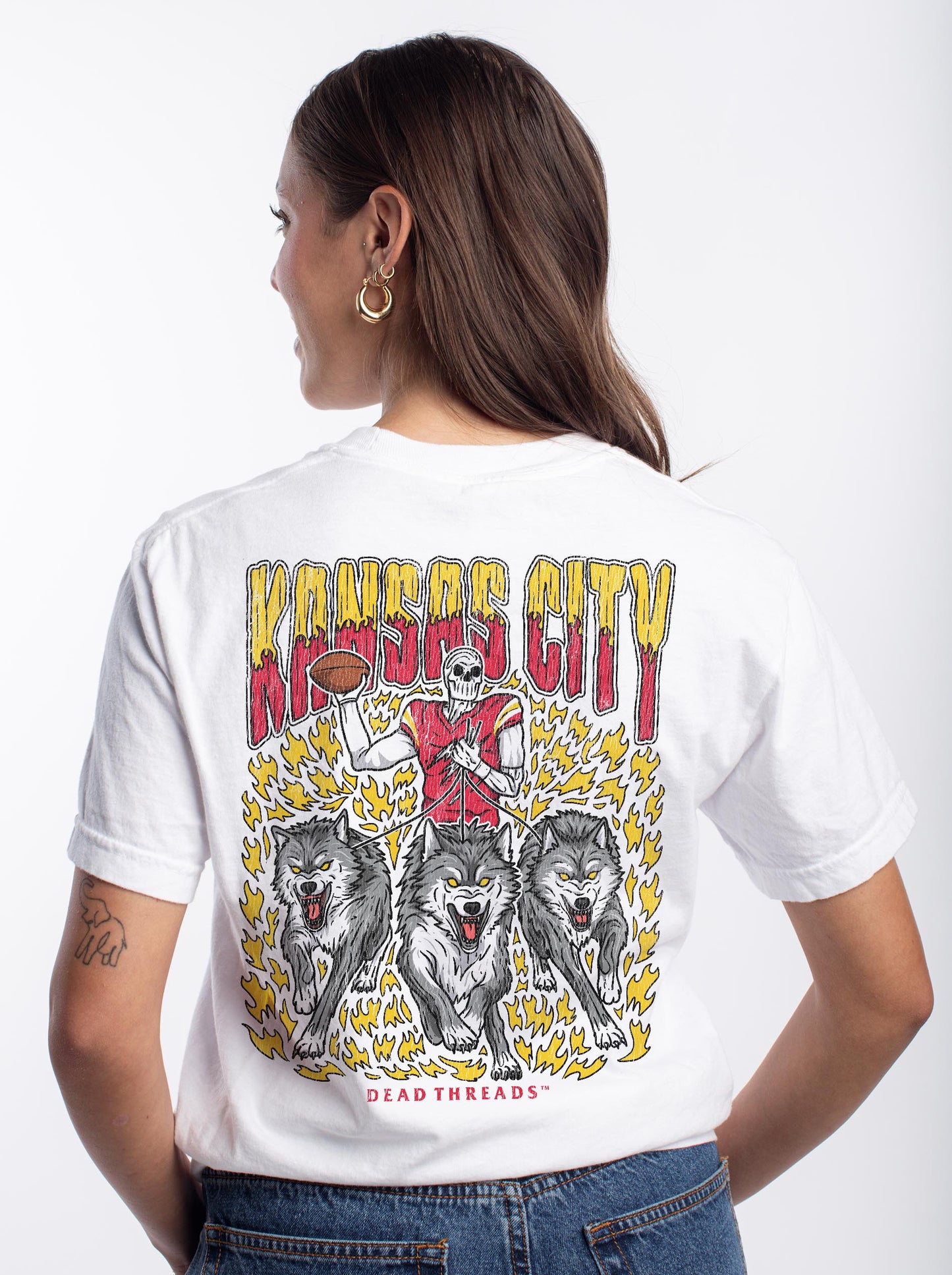 KANSAS CITY FOOTBALL v1 - “3 SKULL” PREMIUM T-SHIRT