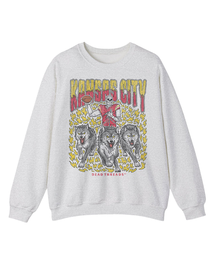 KANSAS CITY FOOTBALL v1 CREWNECK SWEATSHIRT