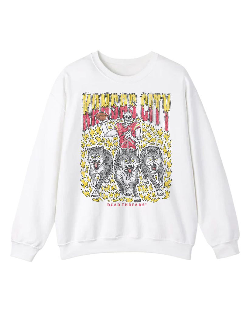 KANSAS CITY FOOTBALL v1 CREWNECK SWEATSHIRT