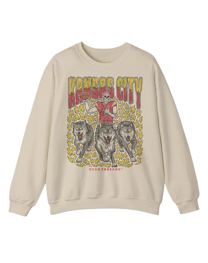 KANSAS CITY FOOTBALL v1 CREWNECK SWEATSHIRT