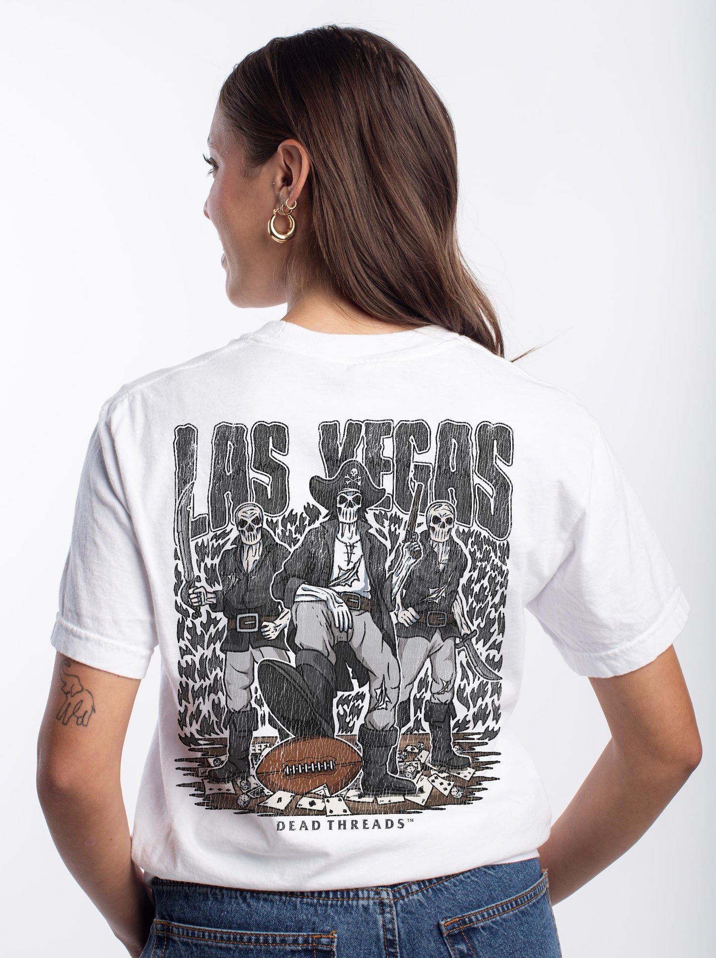 LAS VEGAS FOOTBALL - “3 SKULL” PREMIUM T-SHIRT