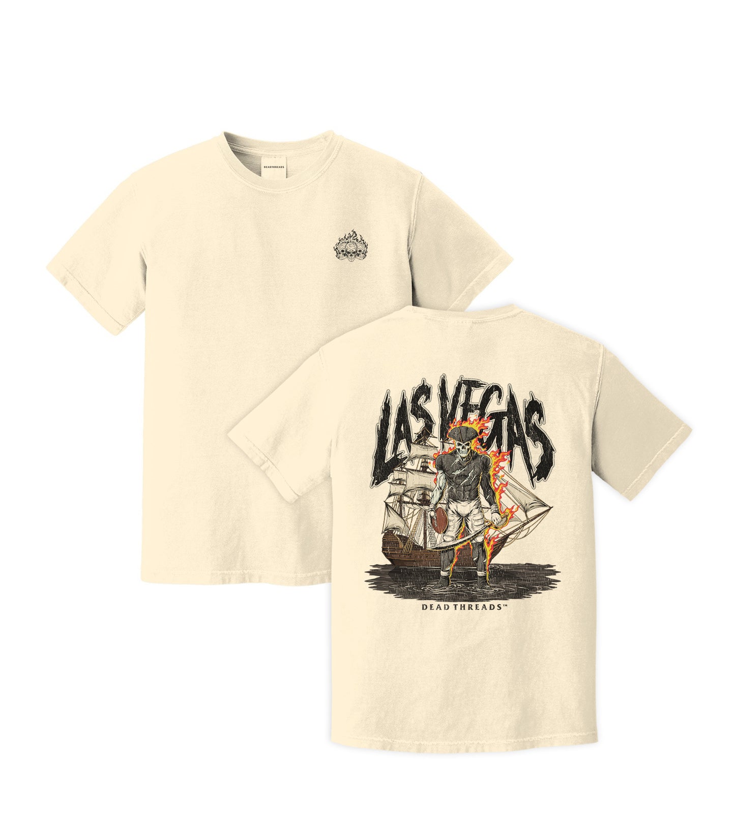 LAS VEGAS FOOTBALL v2 - “3 SKULL” PREMIUM T-SHIRT