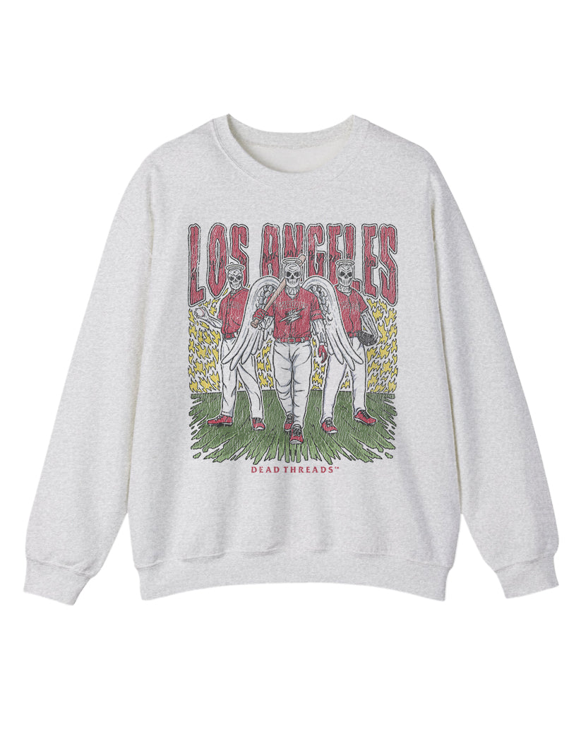 LOS ANGELES “RED” BASEBALL CREWNECK SWEATSHIRT