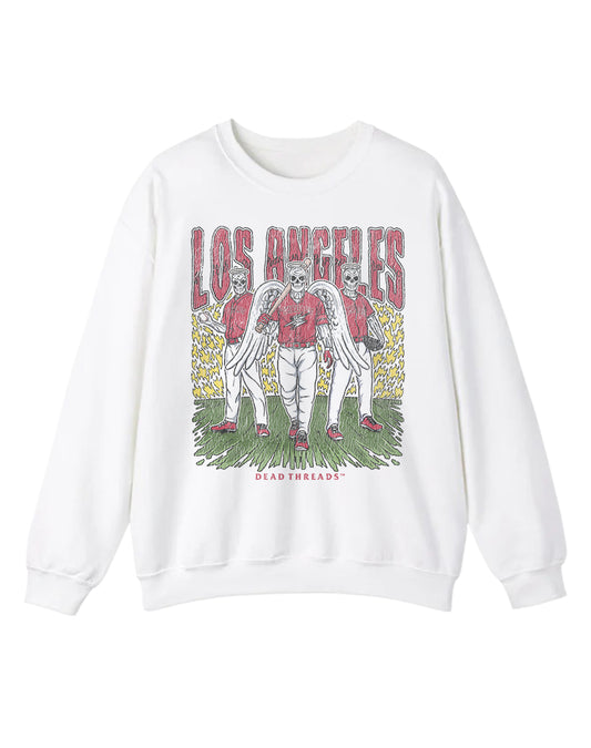 LOS ANGELES “RED” BASEBALL CREWNECK SWEATSHIRT
