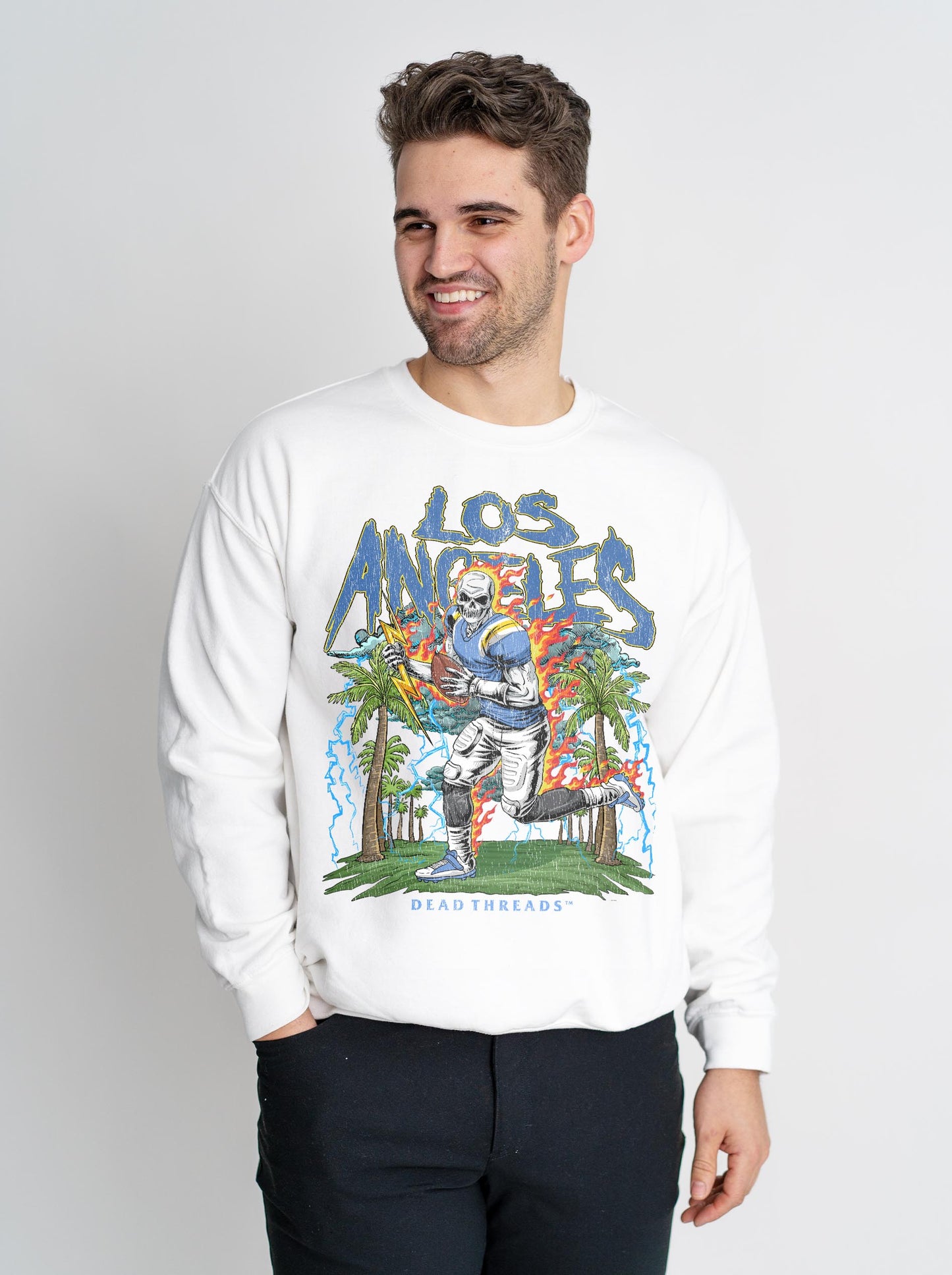 LOS ANGELES FOOTBALL CREWNECK SWEATSHIRT