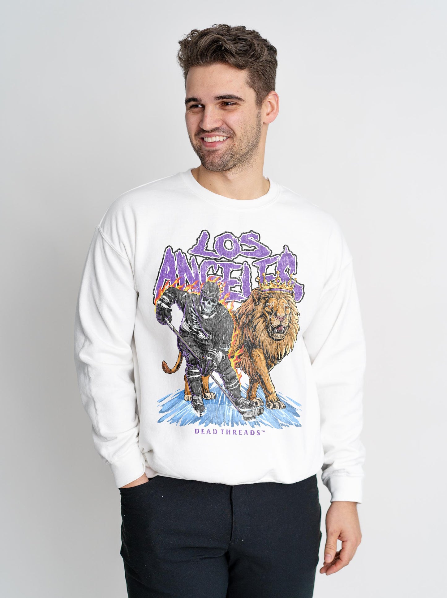 LOS ANGELES HOCKEY CREWNECK SWEATSHIRT