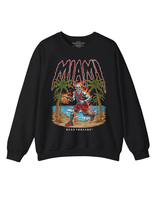 MIAMI BASKETBALL CREWNECK SWEATSHIRT