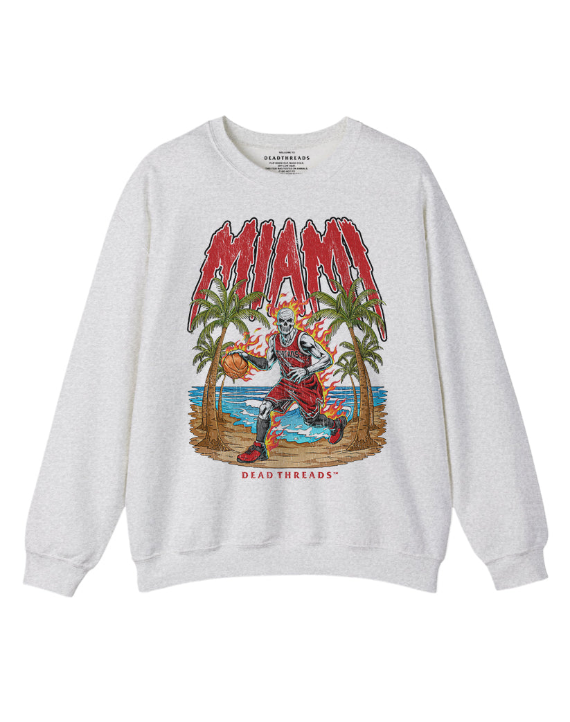 MIAMI BASKETBALL CREWNECK SWEATSHIRT