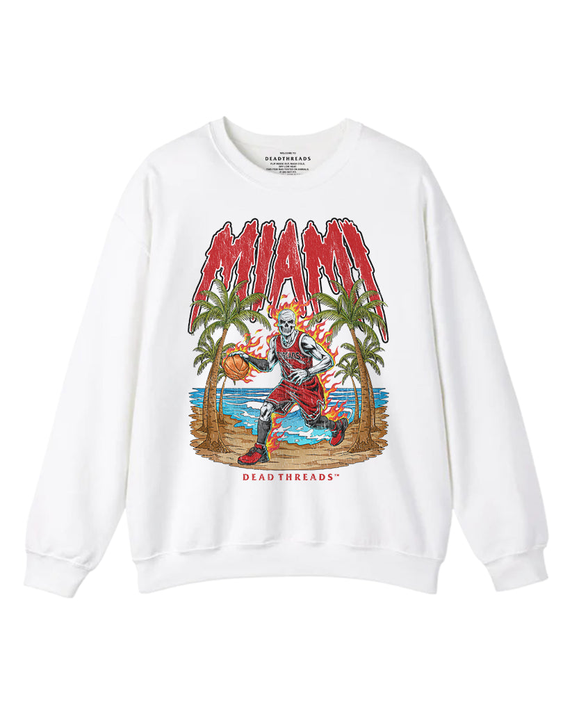 MIAMI BASKETBALL CREWNECK SWEATSHIRT