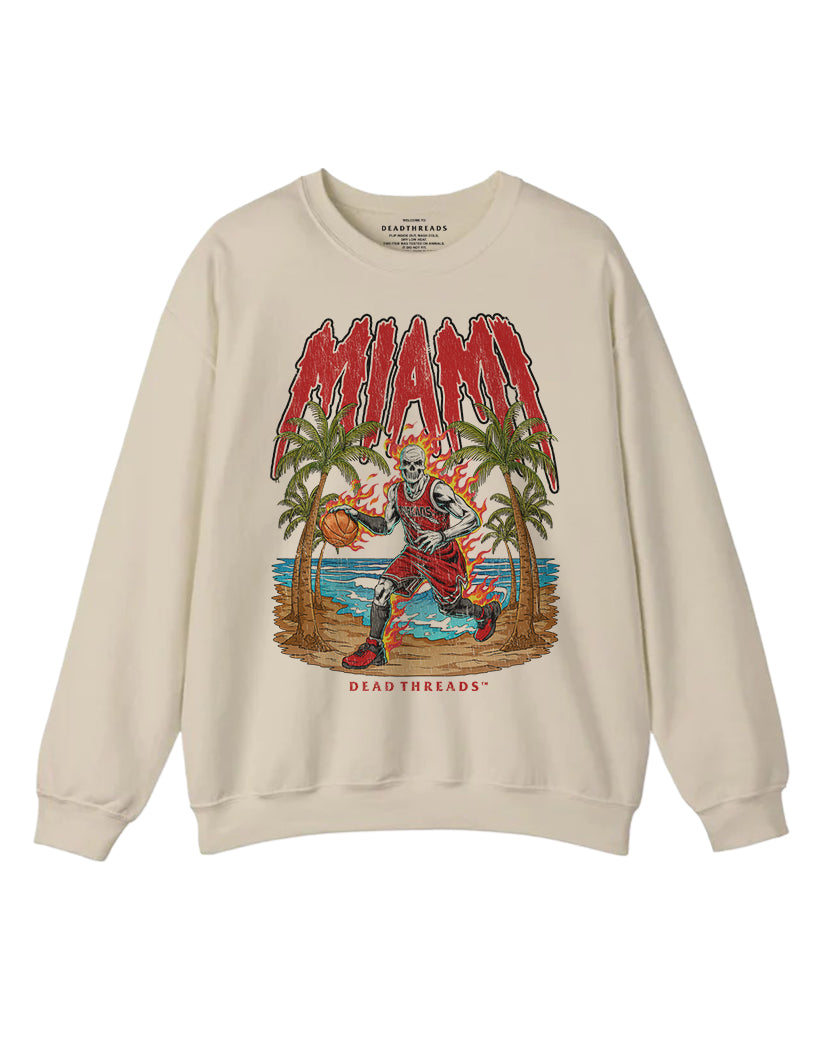 MIAMI BASKETBALL CREWNECK SWEATSHIRT
