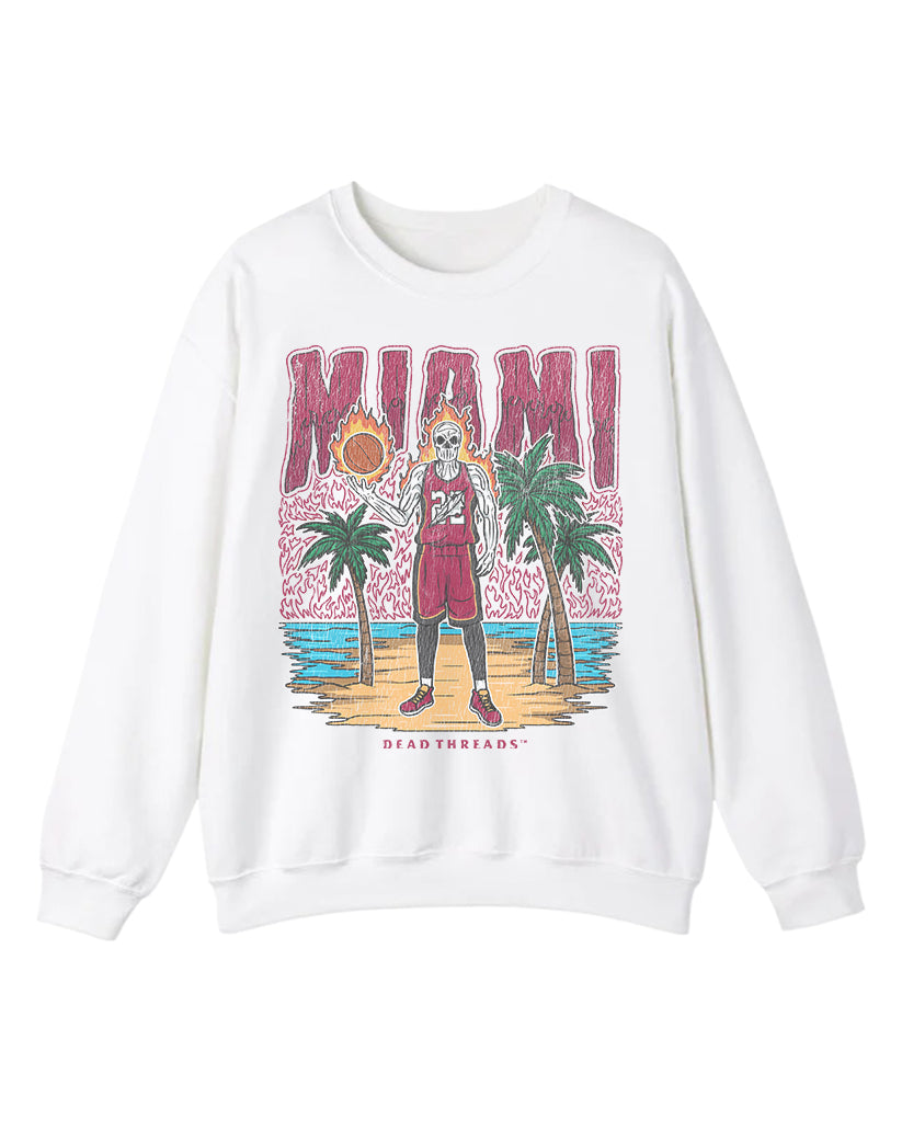 MIAMI BASKETBALL CREWNECK SWEATSHIRT