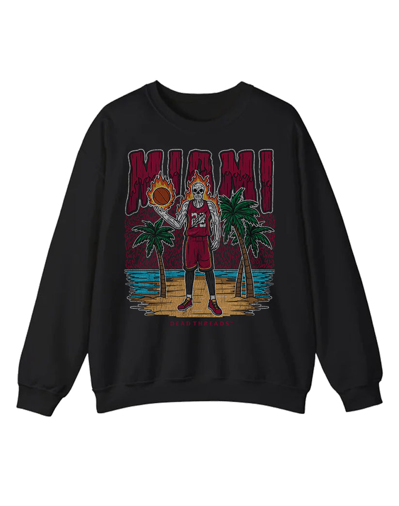 MIAMI BASKETBALL CREWNECK SWEATSHIRT