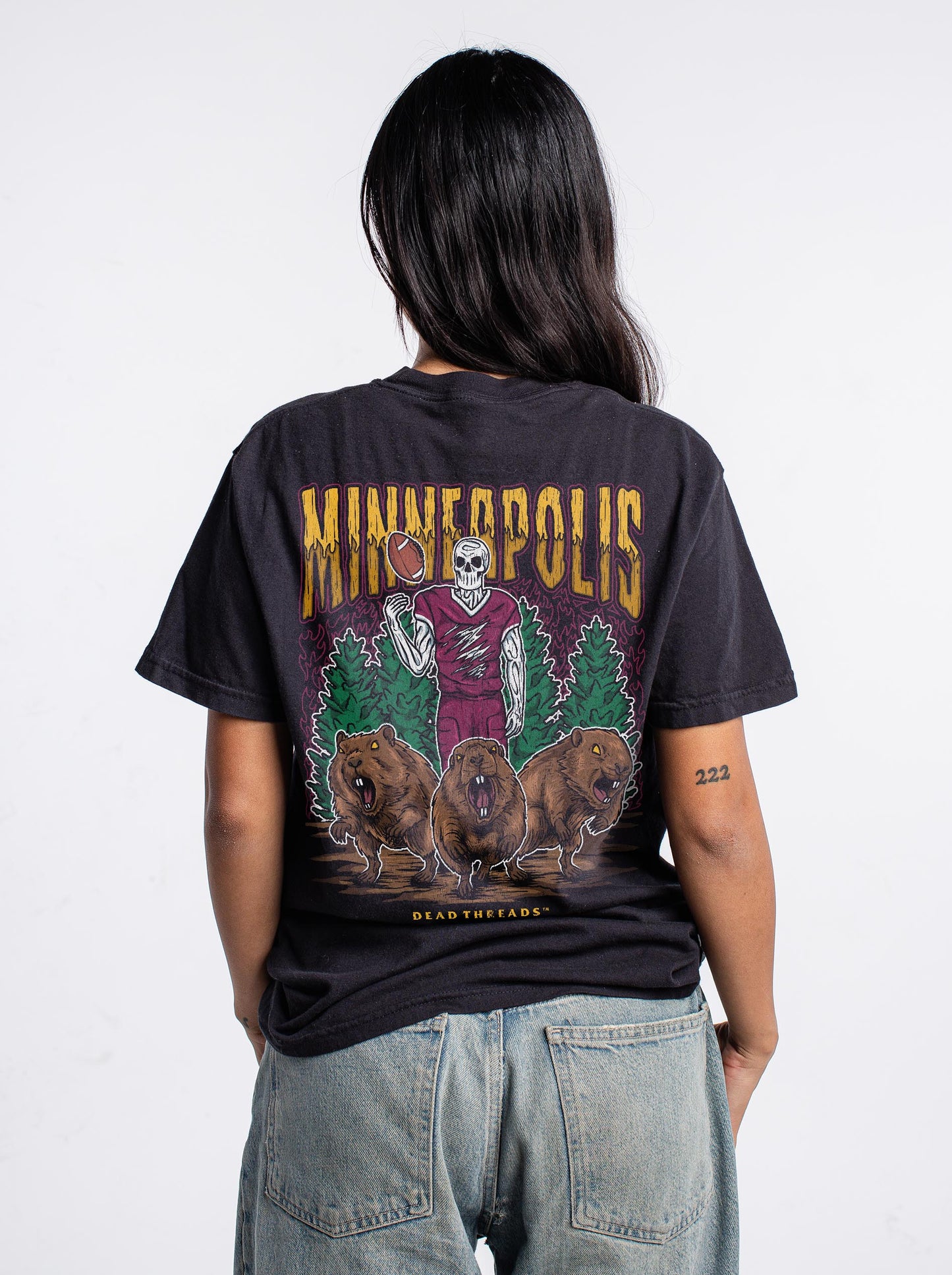 MINNEAPOLIS FOOTBALL - “3 SKULL” PREMIUM T-SHIRT