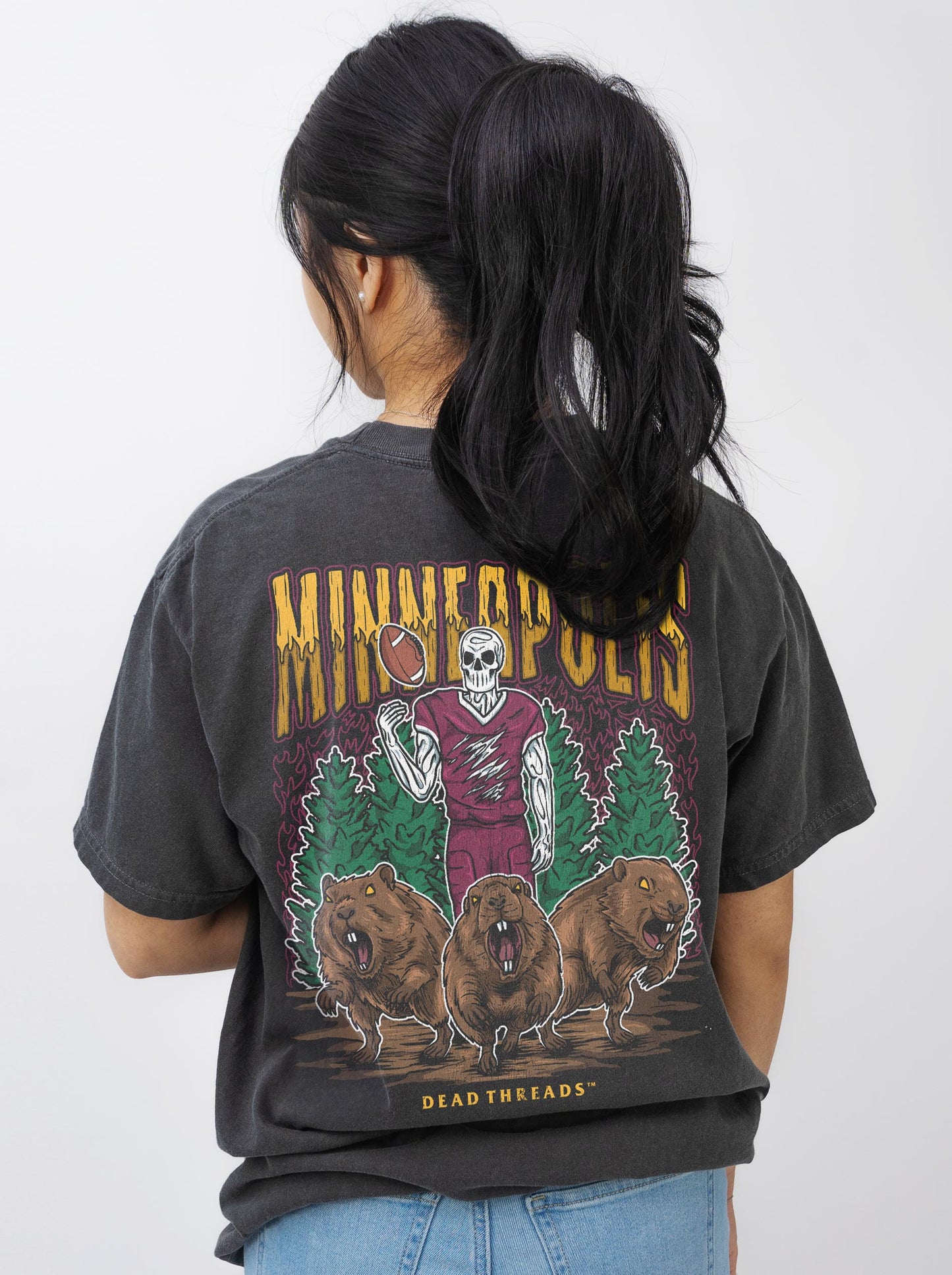 MINNEAPOLIS FOOTBALL - “3 SKULL” PREMIUM T-SHIRT