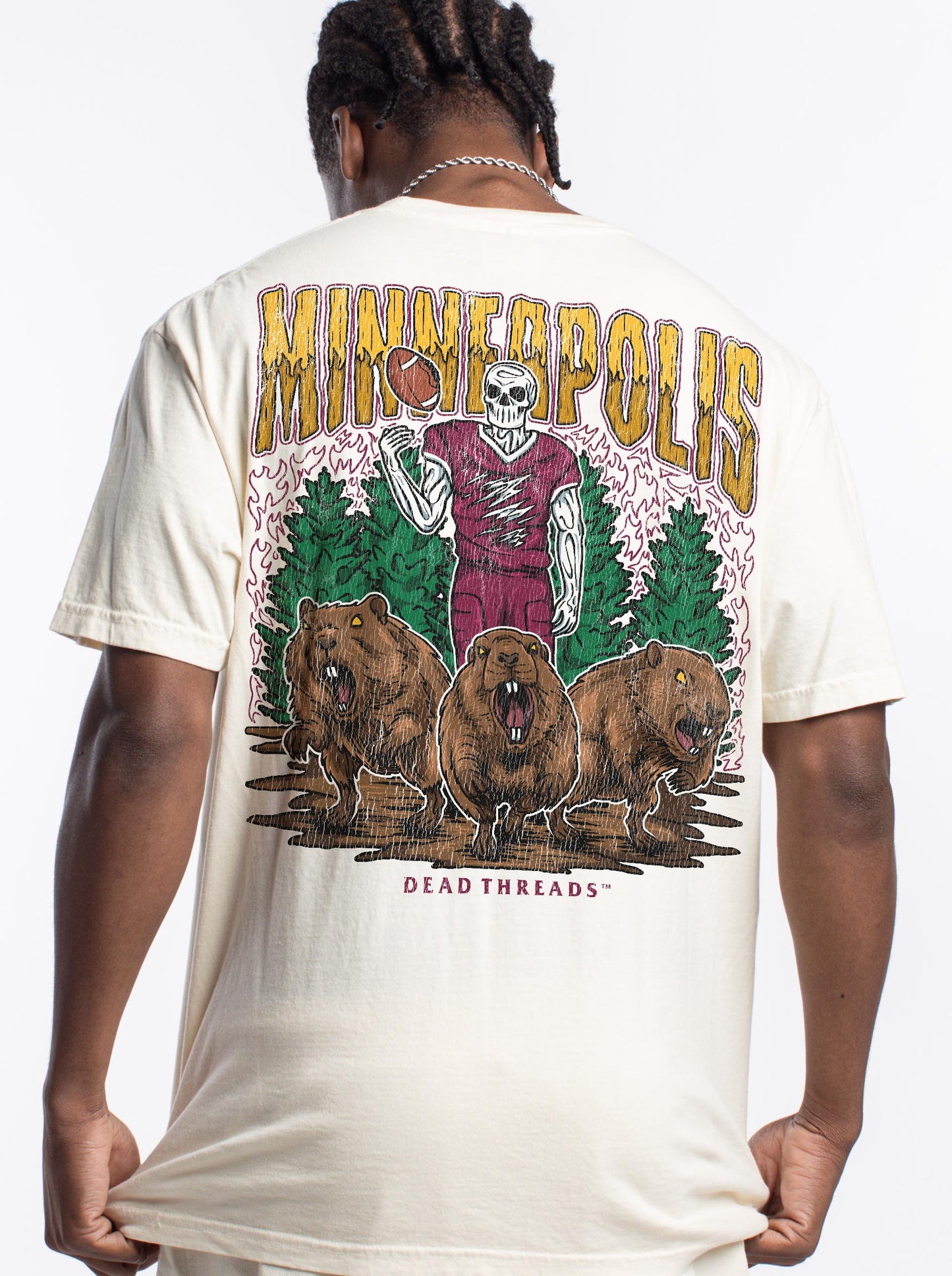 MINNEAPOLIS FOOTBALL - “3 SKULL” PREMIUM T-SHIRT