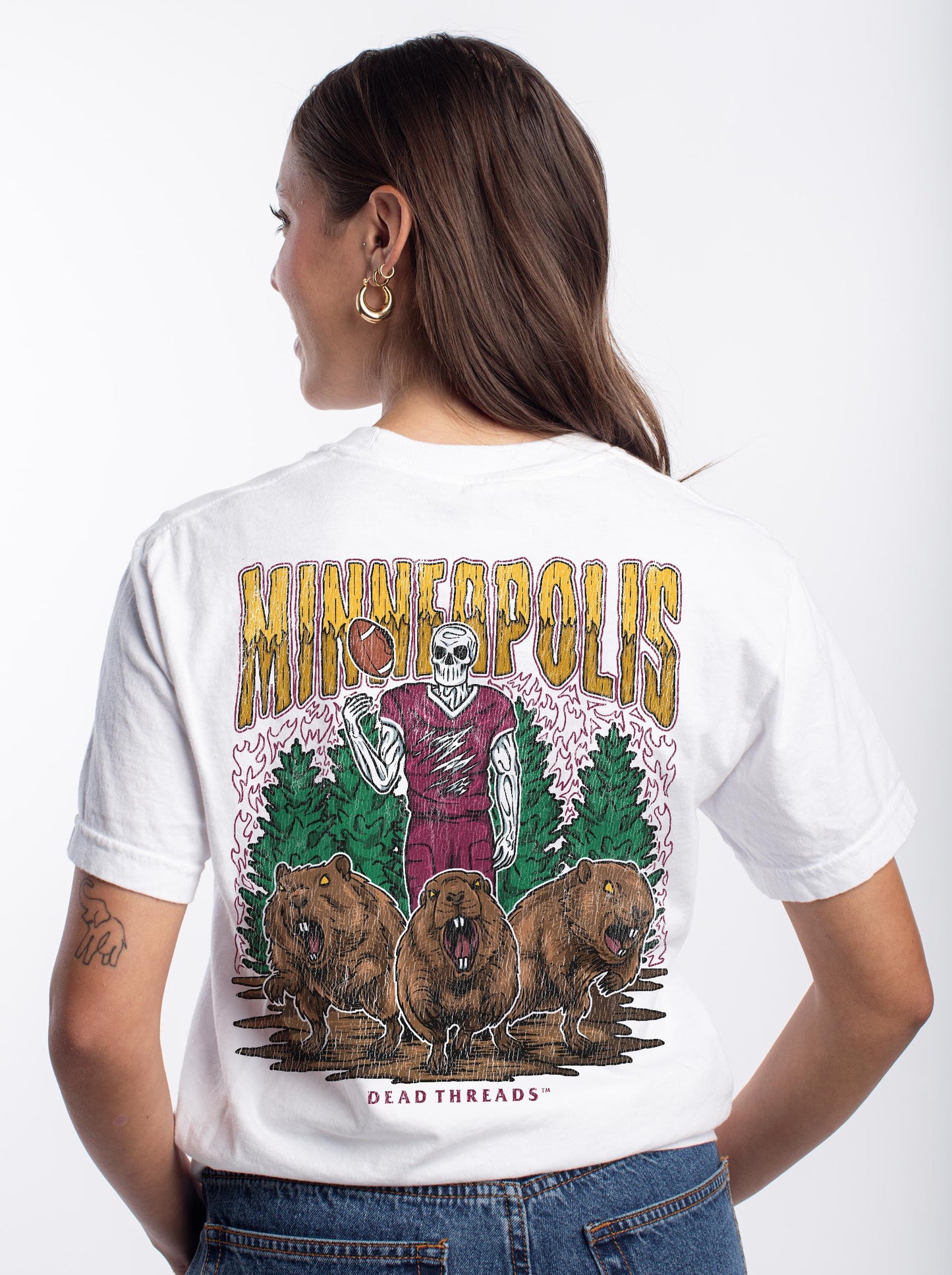 MINNEAPOLIS FOOTBALL - “3 SKULL” PREMIUM T-SHIRT
