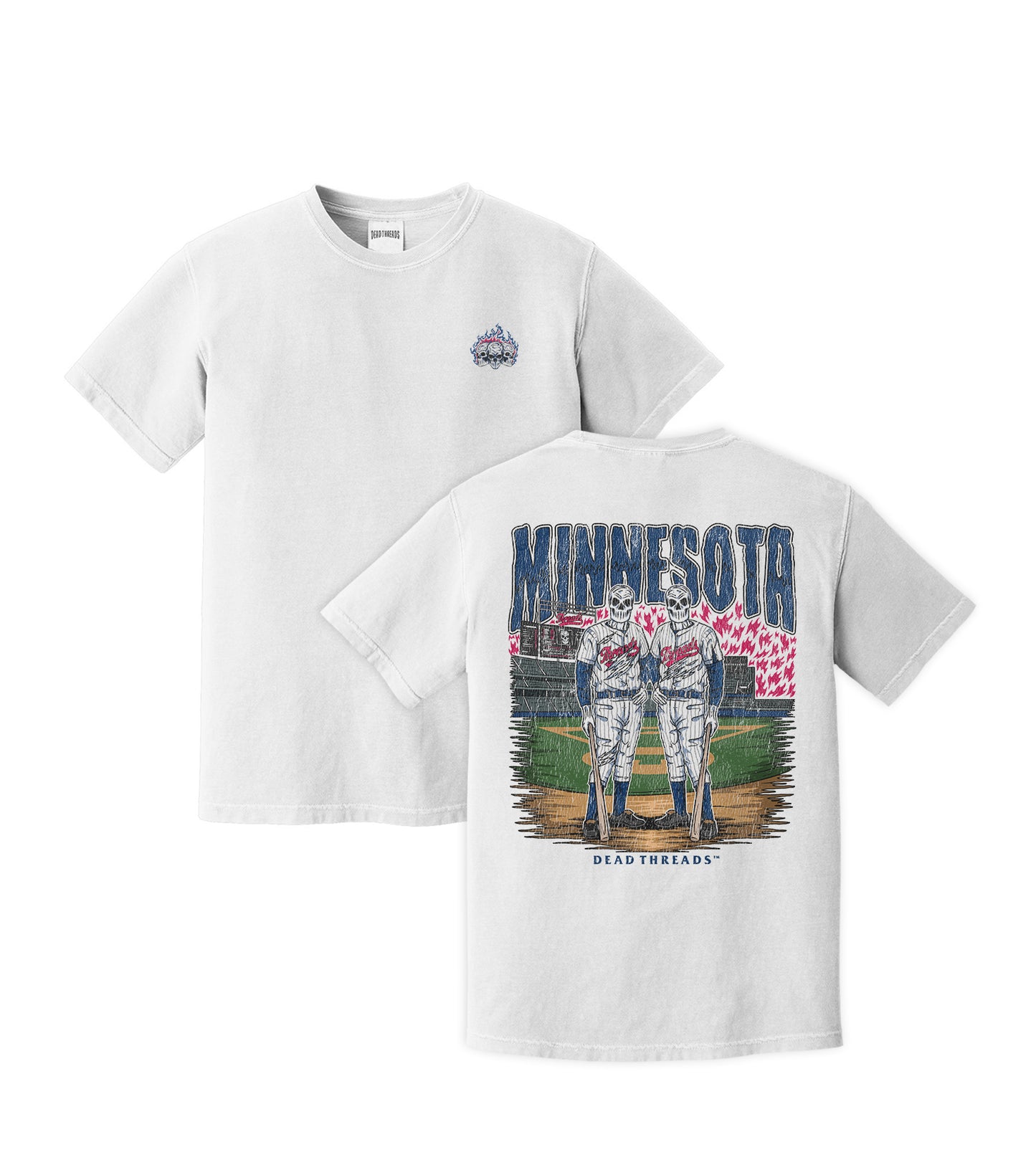 MINNESOTA BASEBALL - “3 SKULL” PREMIUM T-SHIRT