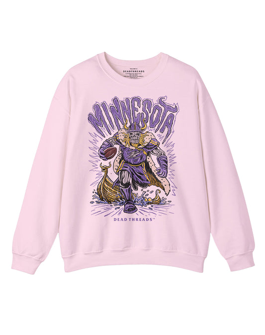 MINNESOTA FOOTBALL v1 CREWNECK SWEATSHIRT - PINK