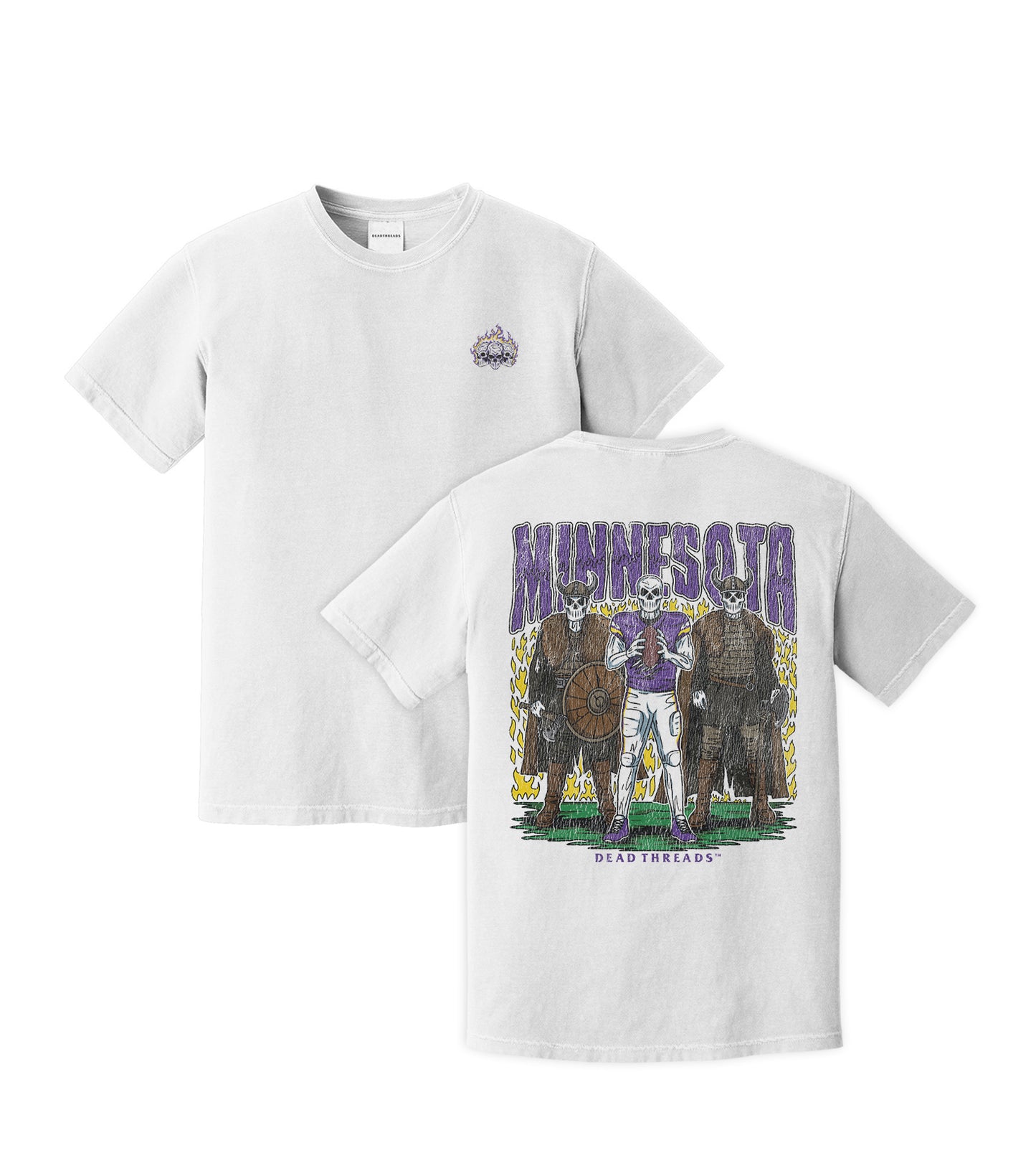 MINNESOTA FOOTBALL v3 - “3 SKULL” PREMIUM T-SHIRT
