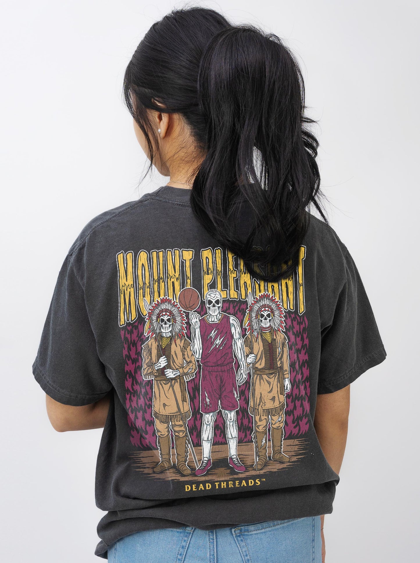 MOUNT PLEASANT BASKETBALL - “3 SKULL” PREMIUM T-SHIRT