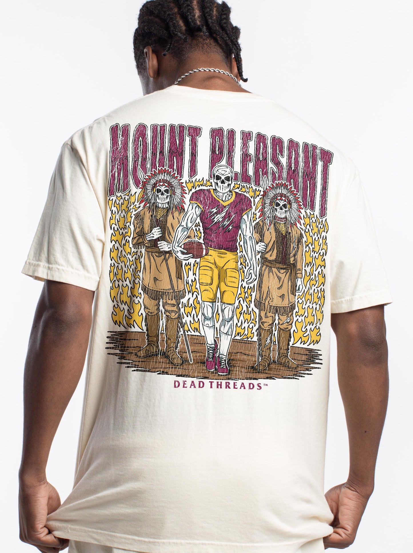 MOUNT PLEASANT FOOTBALL - “3 SKULL” PREMIUM T-SHIRT