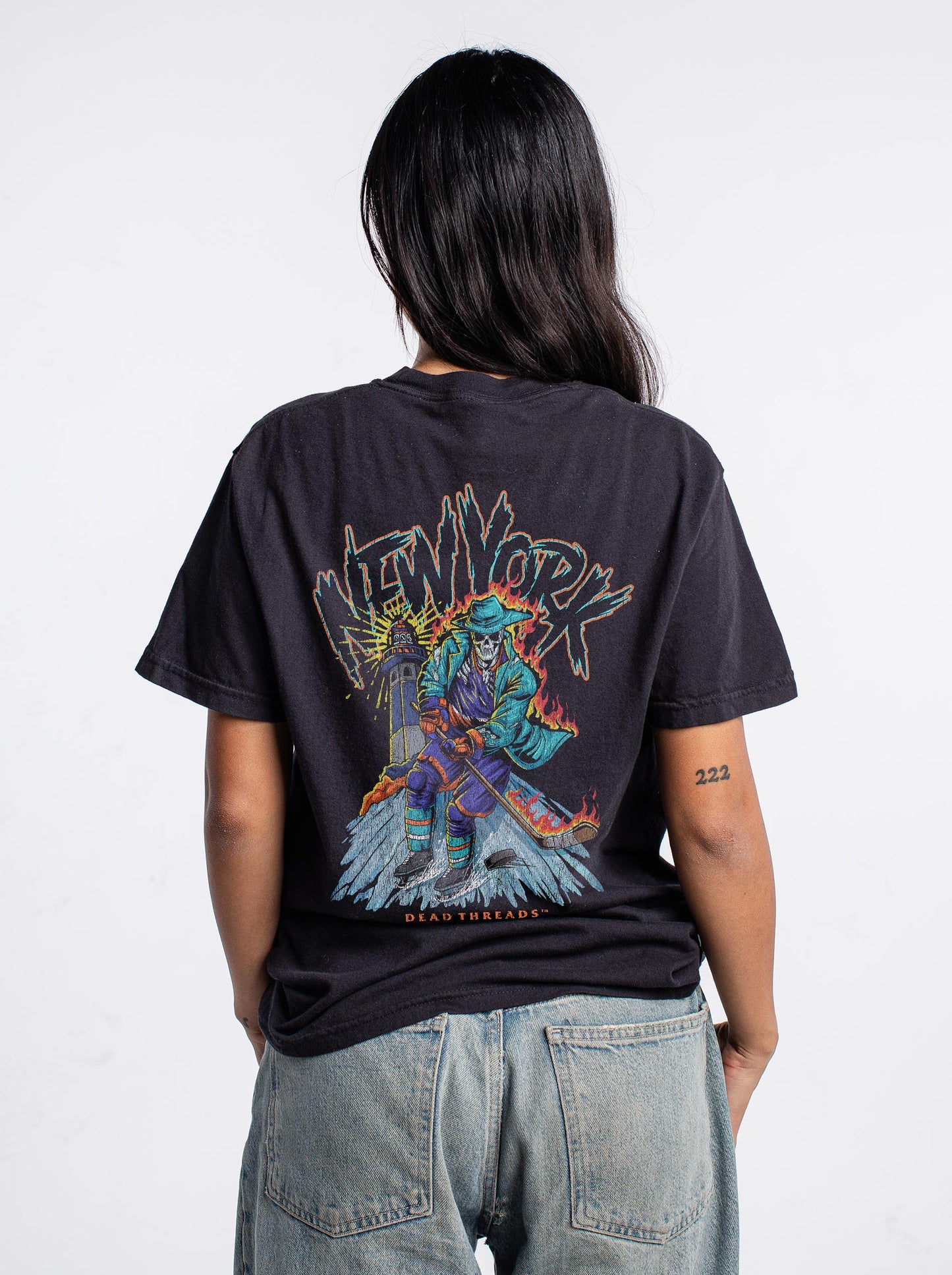 NEW YORK HOCKEY "THE ISLANDER" - “3 SKULL” PREMIUM T-SHIRT