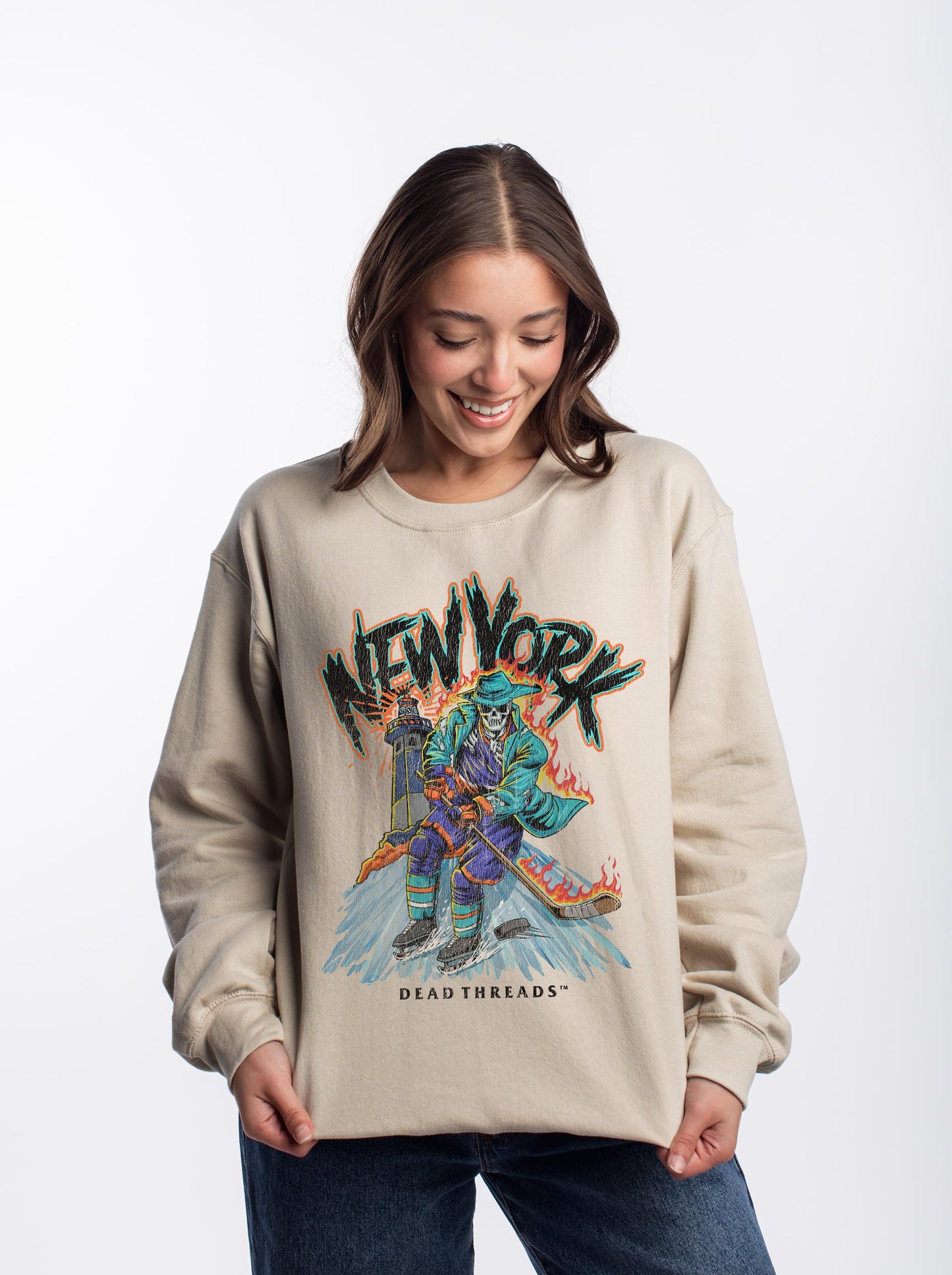 NEW YORK HOCKEY "THE ISLANDER" CREWNECK SWEATSHIRT