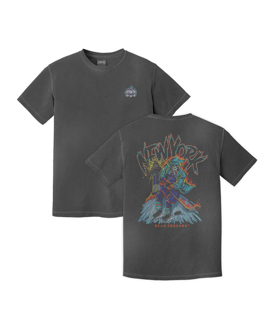 NEW YORK HOCKEY "THE ISLANDER" - “3 SKULL” PREMIUM T-SHIRT