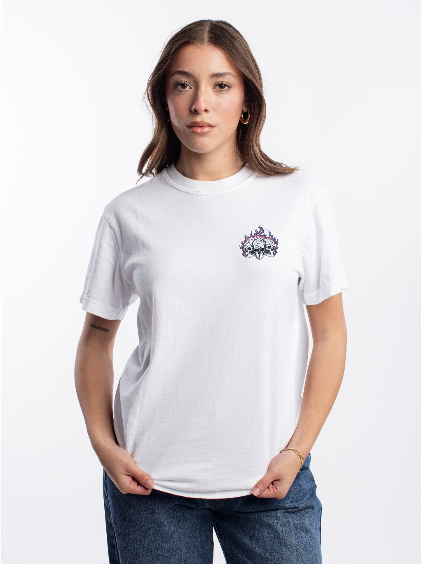 NEW ENGLAND FOOTBALL - “3 SKULL” PREMIUM T-SHIRT