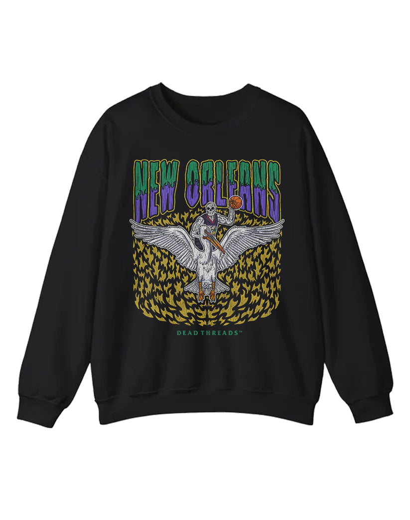 NEW ORLEANS BASKETBALL CREWNECK SWEATSHIRT