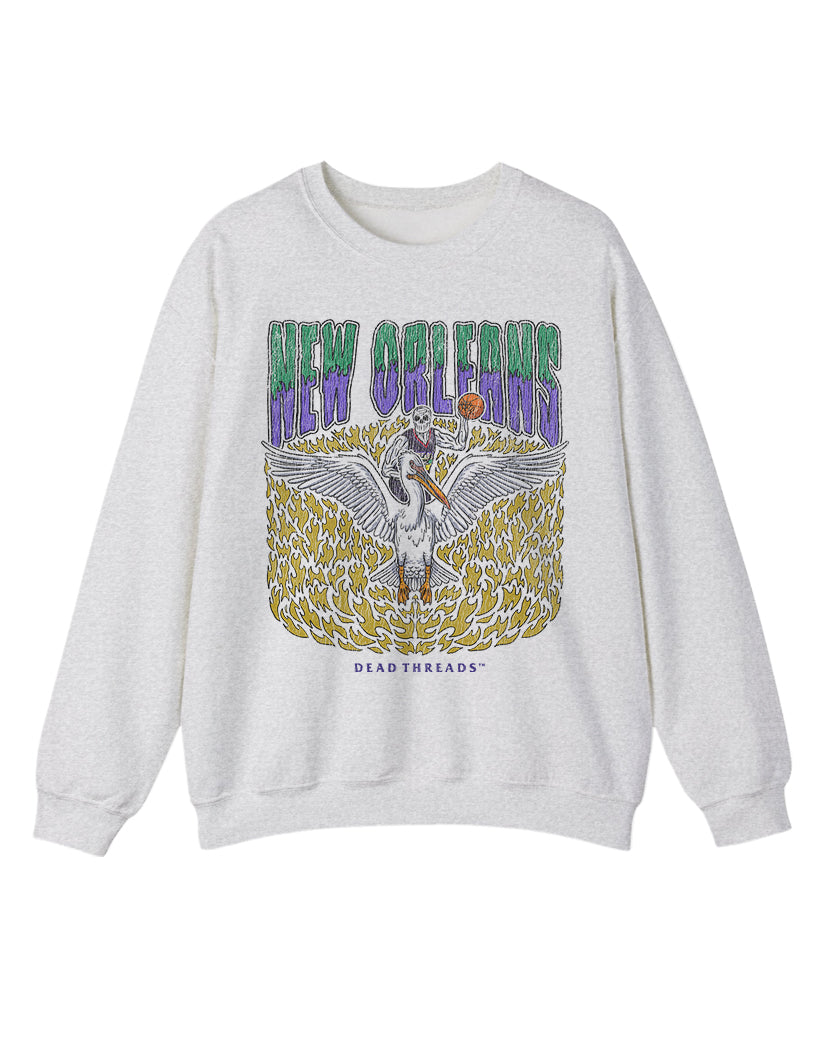 NEW ORLEANS BASKETBALL CREWNECK SWEATSHIRT