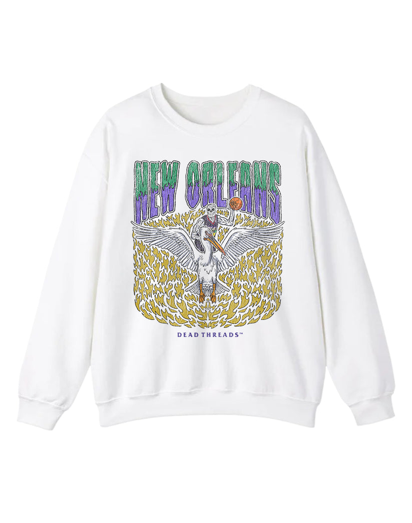 NEW ORLEANS BASKETBALL CREWNECK SWEATSHIRT