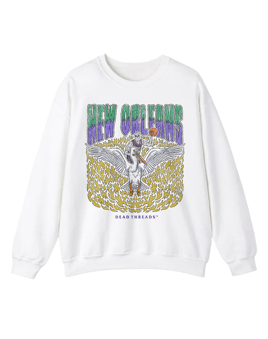NEW ORLEANS BASKETBALL CREWNECK SWEATSHIRT