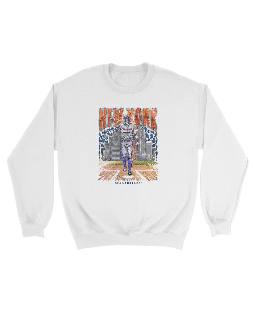 NEW YORK “QUEENS” BASEBALL KIDS CREWNECK SWEATSHIRT