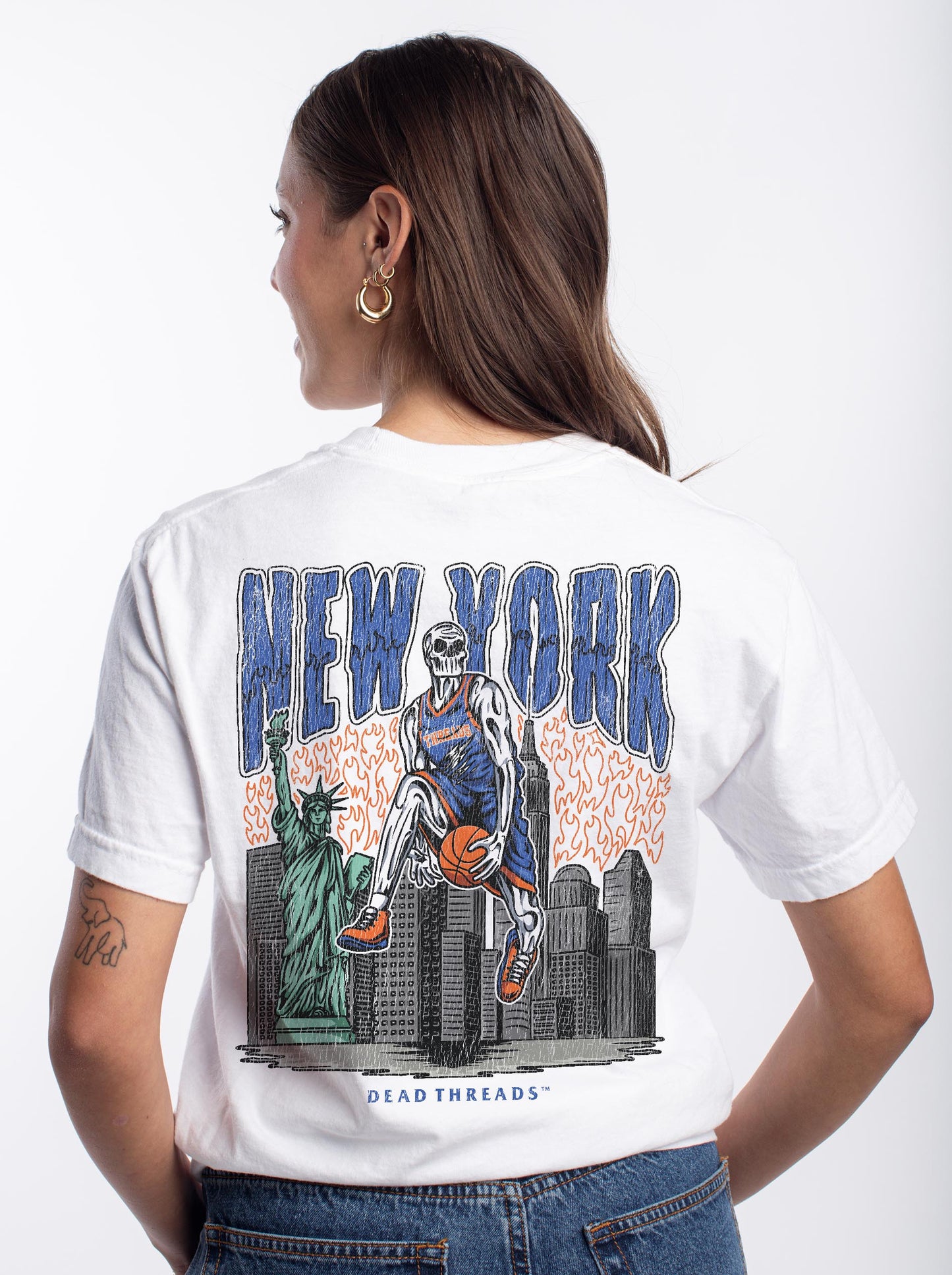 NEW YORK BASKETBALL - “3 SKULL” PREMIUM T-SHIRT