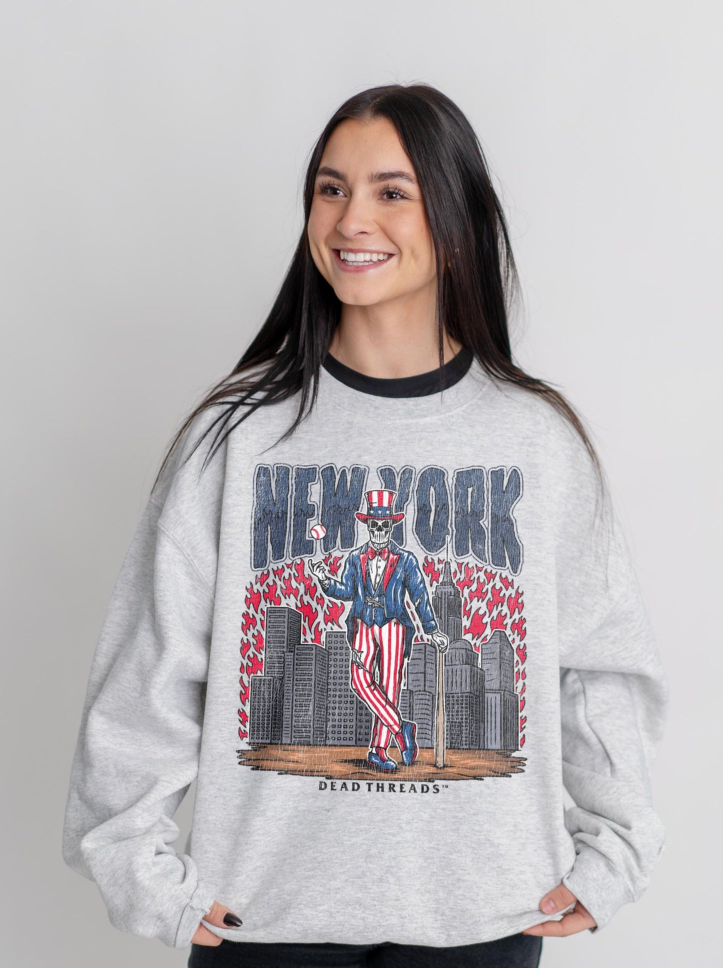 NEW YORK "BRONX" BASEBALL CREWNECK SWEATSHIRT