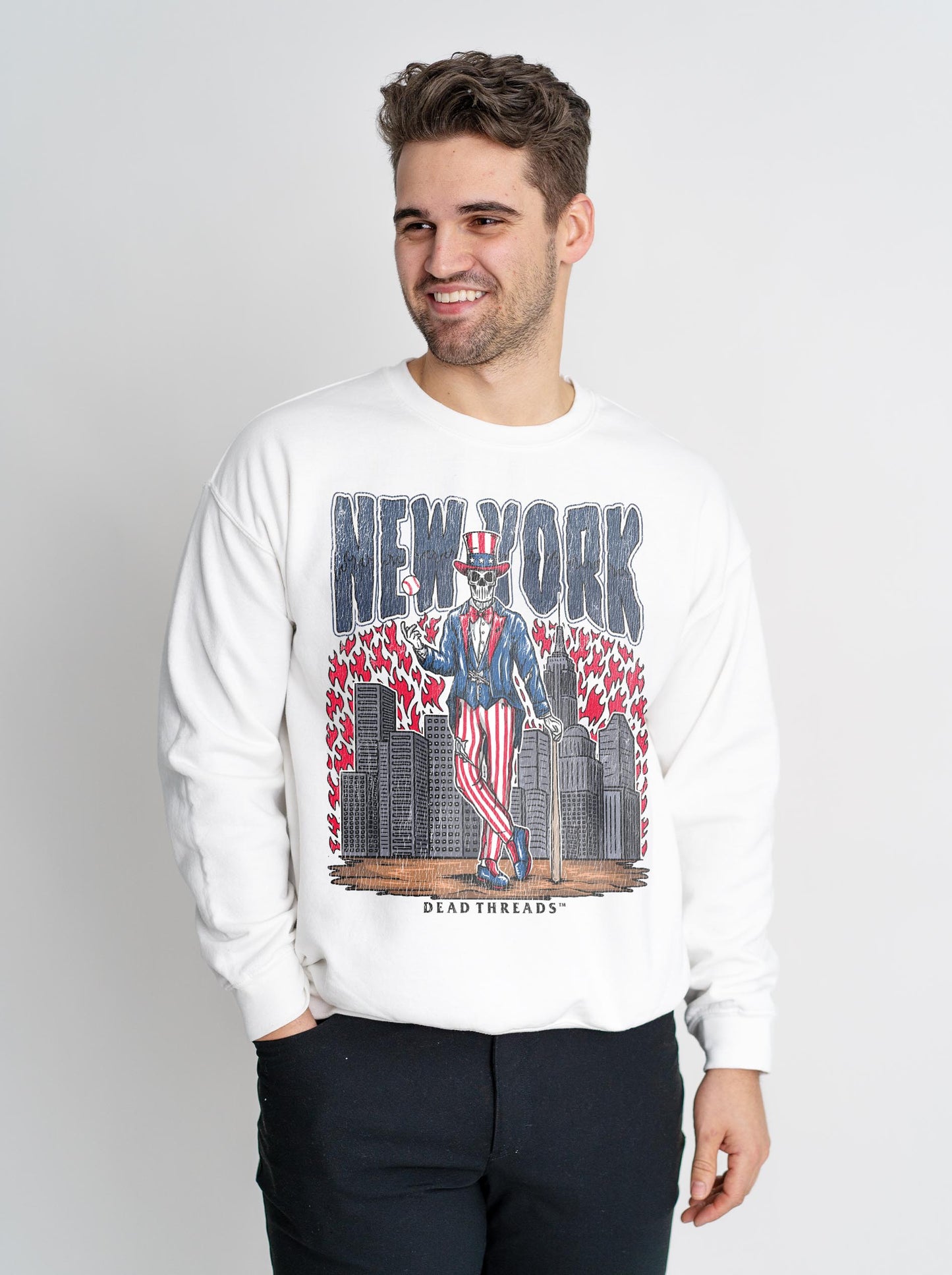 NEW YORK "BRONX" BASEBALL CREWNECK SWEATSHIRT