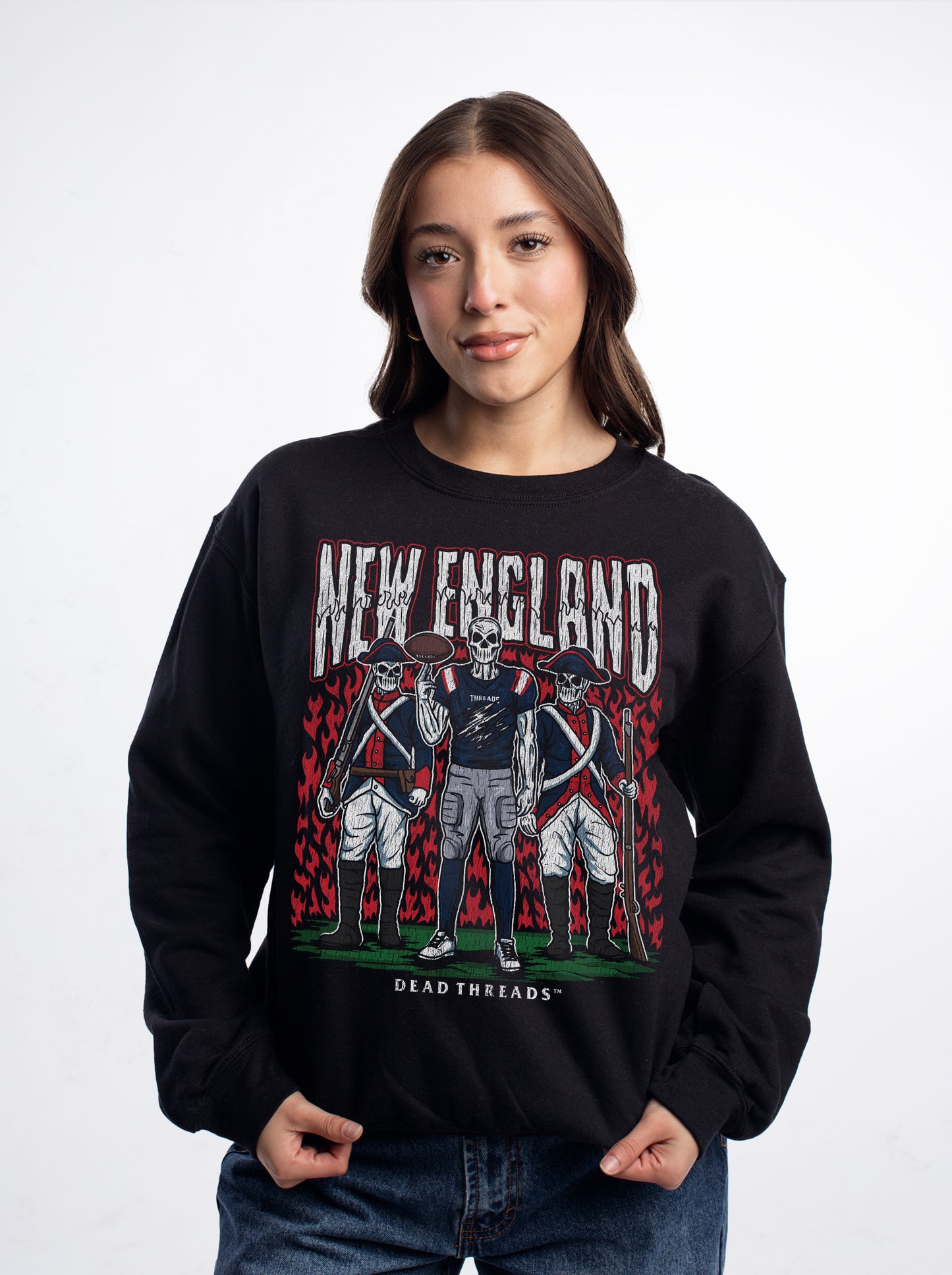 NEW ENGLAND FOOTBALL CREWNECK SWEATSHIRT