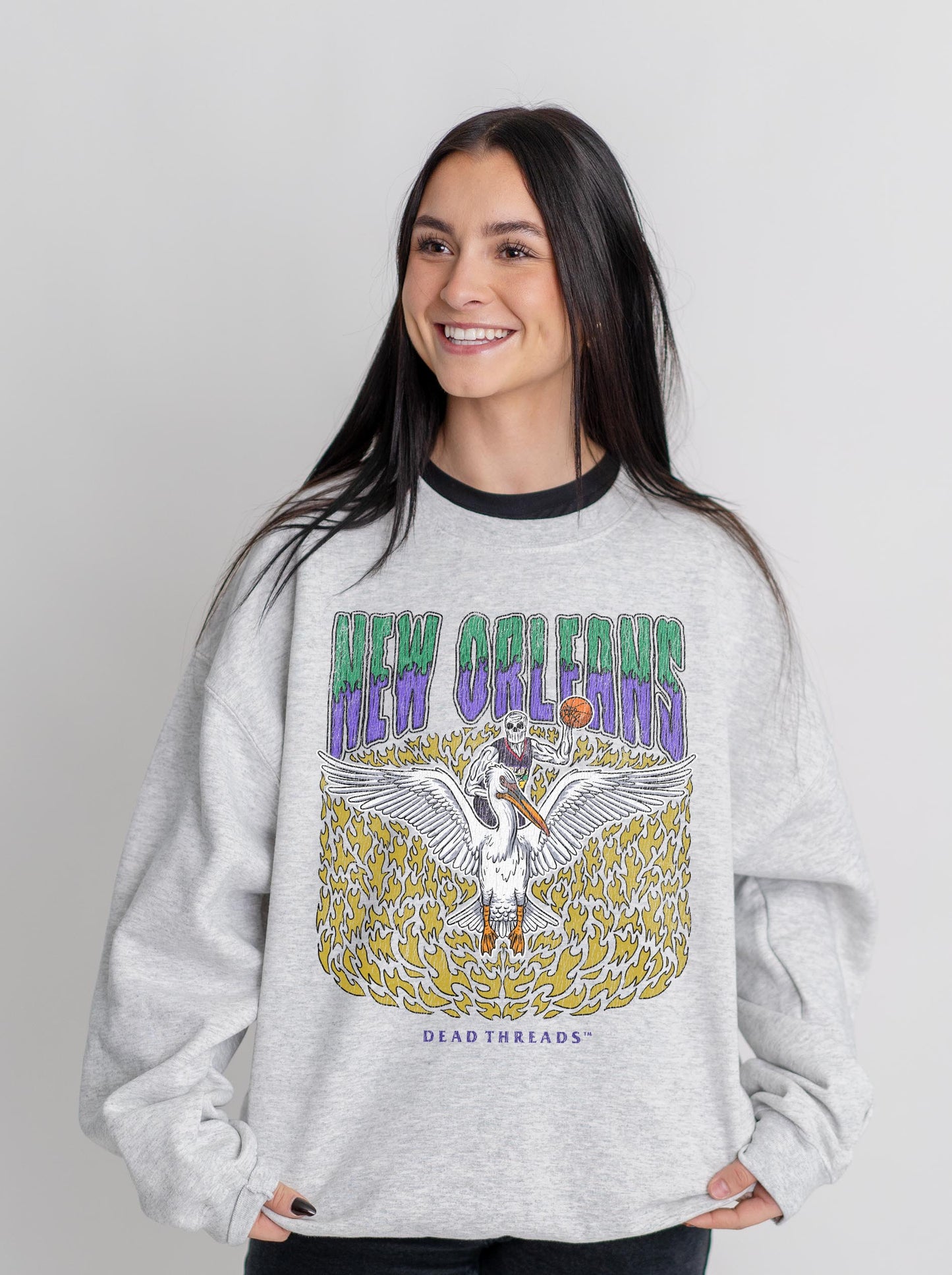 NEW ORLEANS BASKETBALL CREWNECK SWEATSHIRT