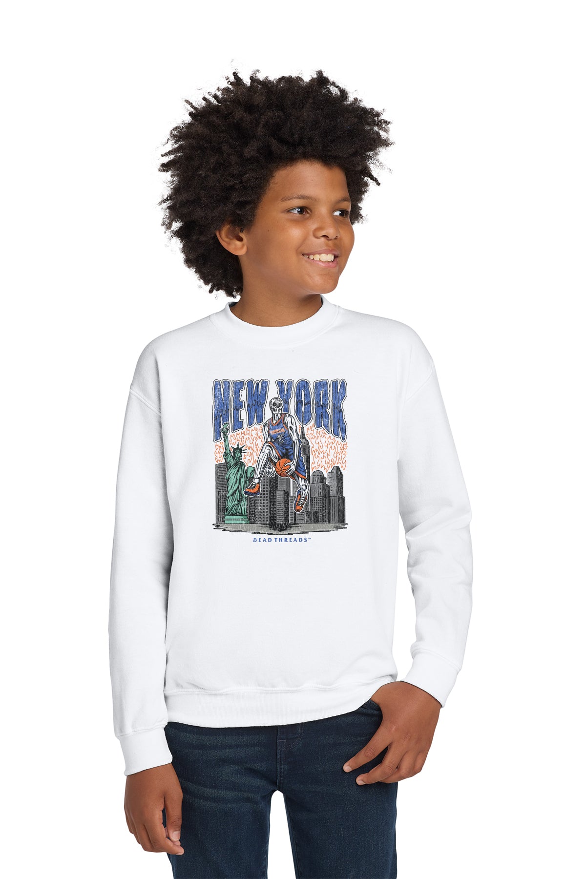 NEW YORK BASKETBALL KIDS CREWNECK SWEATSHIRT