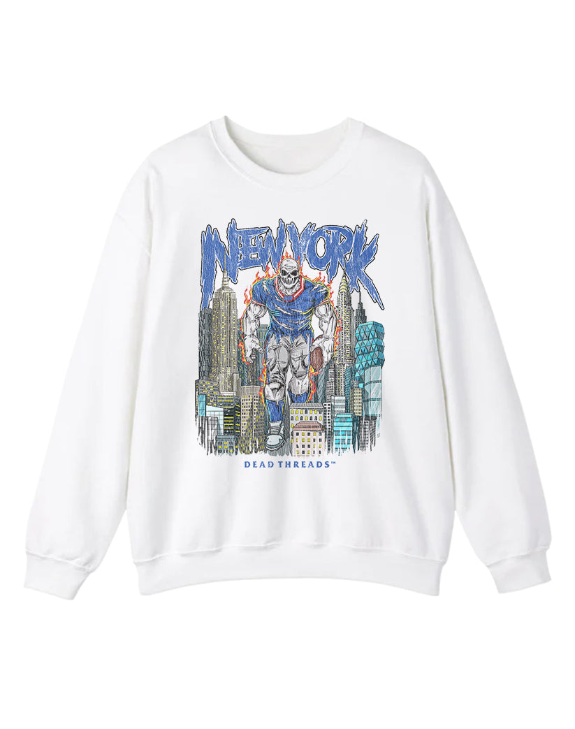NEW YORK FOOTBALL BLUE CREWNECK SWEATSHIRT